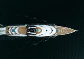 KISMET 400ft Lurssen completed superyacht - aerial view