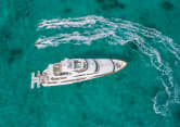 NAMASTE 121ft Benetti luxury yacht charter - aerial view