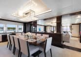 MYSTIC 151ft CMB Yachts sold superyacht - dining area