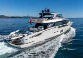 BELLE DE NUIT 88ft Sanlorenzo luxury yacht charter - profile view