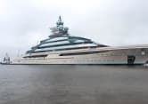 OPUS 464ft Lurssen completed superyacht - profile view