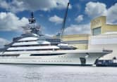 OPUS 464ft Lurssen completed superyacht - profile view