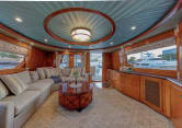 SIR JON II 90ft Hatteras sold superyacht - main salon