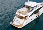 LADY J 88ft Princess luxury yacht for sale - aerial view