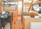 MONTRACHET 80ft Ferretti Yachts sold superyacht - dining area