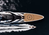 AHPO 378ft Lurssen completed superyacht - aerial view