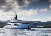 AHPO 378ft Lurssen completed superyacht - profile view