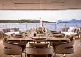 MEDIALLY 152ft Baglietto sold superyacht - dining area