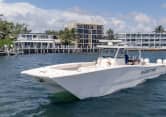 SHOWTIME 43ft Freeman Boatworks luxury yacht for sale - profile view