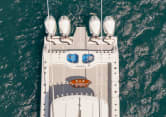SHOWTIME 43ft Freeman Boatworks luxury yacht for sale - aerial view