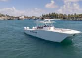 SHOWTIME 43ft Freeman Boatworks luxury yacht for sale - profile view