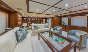 NAMASTE 121ft Benetti luxury yacht charter - main salon
