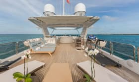 NAMASTE 121ft Benetti luxury yacht charter - sundeck