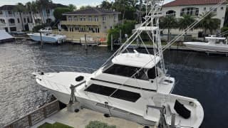 AMAZING GRACE 59ft Hatteras luxury yacht for sale - aft exterior view