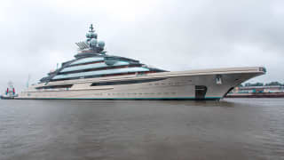 OPUS 464ft Lurssen new build superyacht - profile view