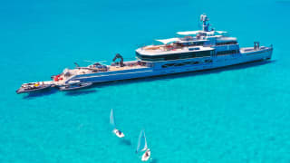 BOLD 280ft SilverYachts superyacht charter - aerial view