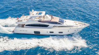 BELLA RONA 81ft Ferretti Yachts luxury yacht charter - profile view