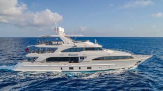NAMASTE 121ft Benetti luxury yacht charter - profile view