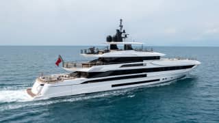 Project NEXUS 164ft Mangusta luxury motor yacht - profile view