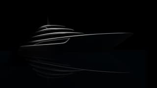 OMEGA 402ft Lurssen new build superyacht - profile view