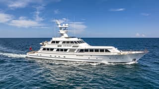 LADY SANDALS 131ft Feadship luxury yacht for sale - profile view