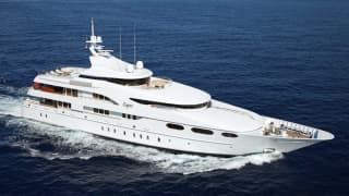 CAPRI 192ft Lurssen completed superyacht - profile view