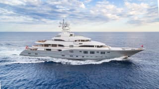 TV 257ft Lurssen completed superyacht - profile view
