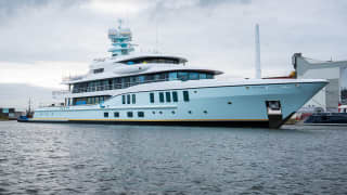 AVANTI 243ft Amels completed superyacht - profile view