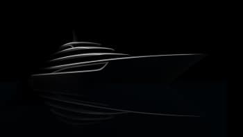 OMEGA 402ft Lurssen new build superyacht - profile view