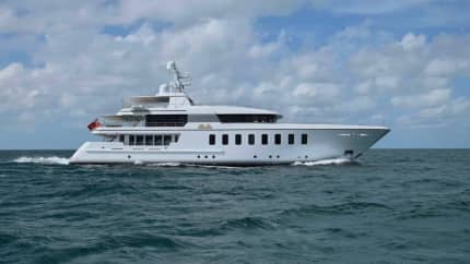 BELLA 146ft Feadship sold superyacht - profile view
