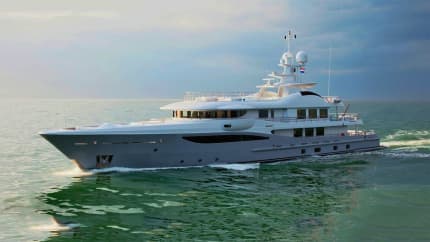AAA 180ft Amels completed superyacht - profile view