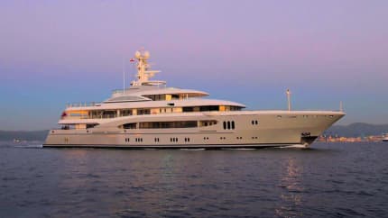 GLOBAL 243ft Lurssen completed superyacht - profile view