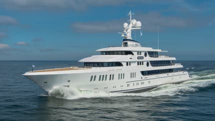 AURORA 243ft Lurssen completed superyacht - profile view