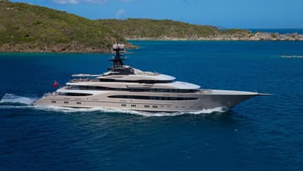 WHISPER 312ft Lurssen superyacht charter - profile view