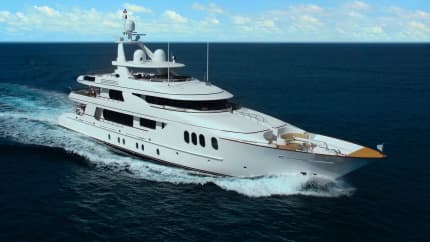 AMICA MEA 152ft Royal Hakvoort completed superyacht - profile view