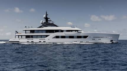 ENTOURAGE 197ft Amels luxury yacht charter - profile view