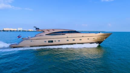 FIVE WAVES 118ft AB Yachts sold superyacht - profile view
