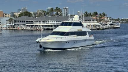 DARE TO DREAM 80ft Lazzara Yachts sold superyacht - profile view