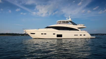 LADY J 88ft Princess luxury yacht for sale - profile view