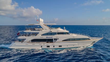 NAMASTE 121ft Benetti sold superyacht - profile view