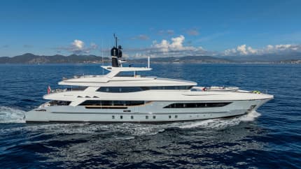 MEDIALLY 152ft Baglietto sold superyacht - profile view