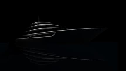 PROJECT OMEGA 402ft Lurssen new build superyacht - profile view