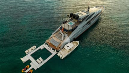 150ft Palmer Johnson yacht AQUANOVA — exterior