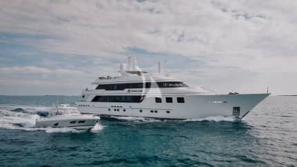 144ft Burger yacht CROSSED SABRE — exterior