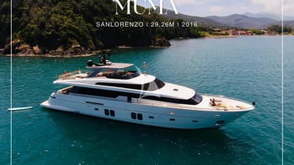 95ft Sanlorenzo yacht MUMA — exterior