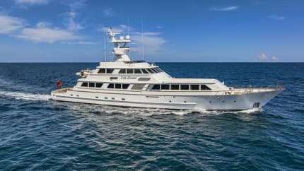 LADY SANDALS 131ft Feadship luxury yacht for sale - profile view