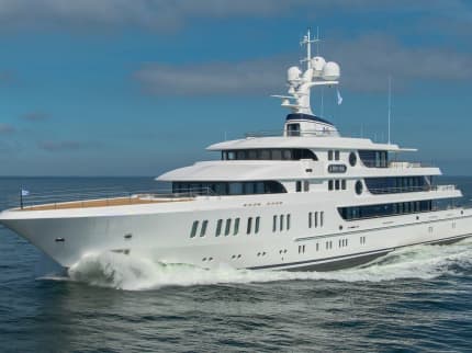 AURORA 243ft Lurssen completed superyacht - profile view