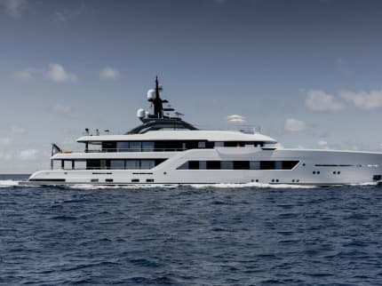 ENTOURAGE 197ft Amels luxury yacht for sale - profile view
