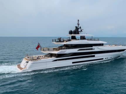 Project NEXUS 164ft Mangusta new build superyacht - profile view