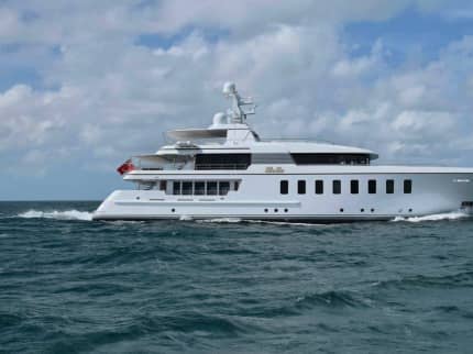 BELLA 146ft Feadship sold superyacht - profile view